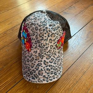 Cheetah/Floral Ball Cap
